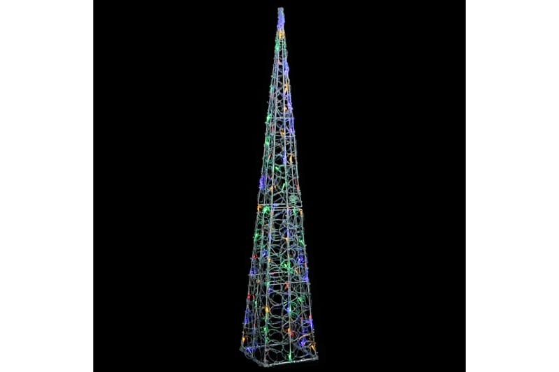 Dekorativ LED-lyskjegle i akryl flerfarget 120 cm - Interiør - Dekorasjon & innredningsdetaljer - Julepynt & juledekorasjon