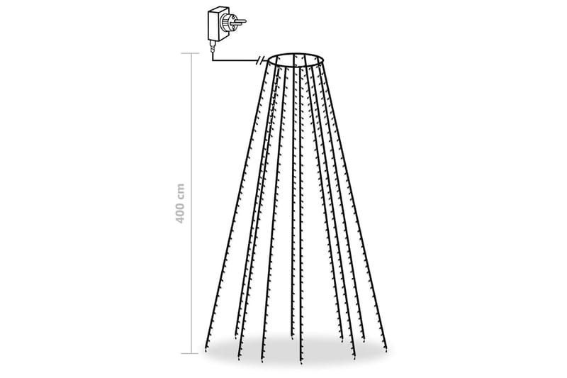 Nettlys for juletre med 400 LED flerfarget 400 cm - Flerfarget - Interiør - Dekorasjon & innredningsdetaljer - Julepynt & juledekorasjon - Juletrepynt