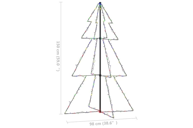 Julekjegle tre 200 LED innendørs og utendørs 98x150 cm - Interiør - Dekorasjon & innredningsdetaljer - Julepynt & juledekorasjon - Plastjuletre