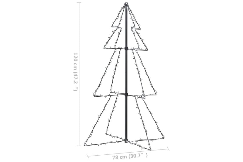 Juletre kjegle 160 LED innendørs og utendørs 78x120 cm - Interiør - Dekorasjon & innredningsdetaljer - Julepynt & juledekorasjon - Plastjuletre