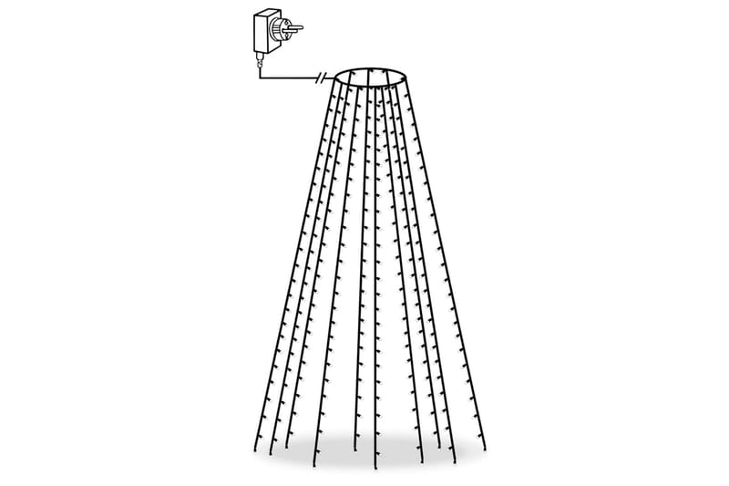 Juletre lysnett med 250 lysdioder IP44 250 cm - Plastjuletre