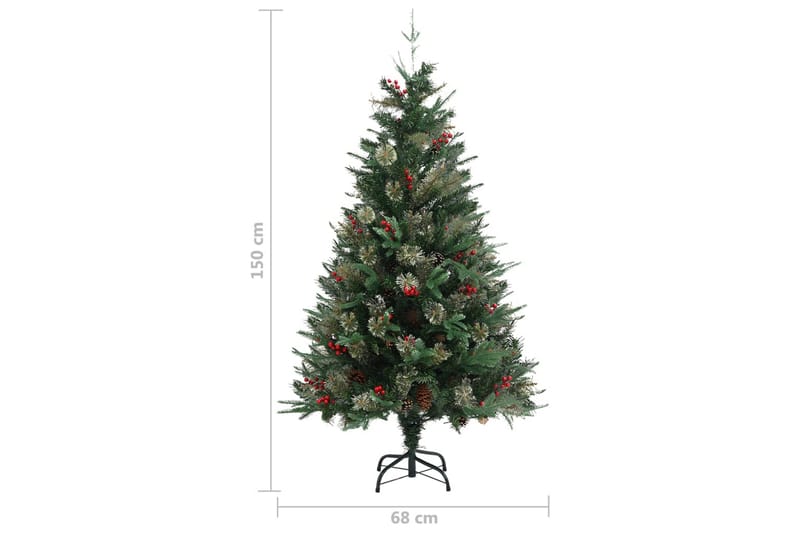 Juletre med kongler grønn 150 cm PVC og PE - Interiør - Dekorasjon & innredningsdetaljer - Julepynt & juledekorasjon - Plastjuletre