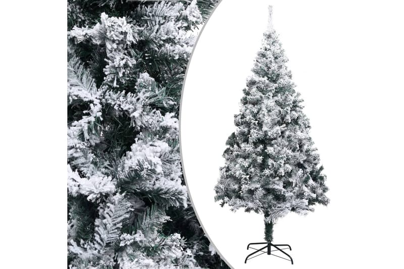 Kunstig juletre med flokket snø grønn 210 cm PVC - Interiør - Dekorasjon & innredningsdetaljer - Julepynt & juledekorasjon - Plastjuletre