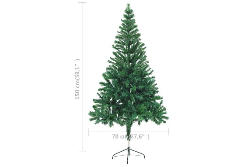 Kunstig juletre med LED og kulesett 150 cm 380 grener - Interiør - Dekorasjon & innredningsdetaljer - Julepynt & juledekorasjon - Plastjuletre