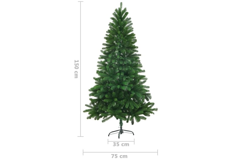 Kunstig juletre med LED og kulesett 150 cm grønn - Interiør - Dekorasjon & innredningsdetaljer - Julepynt & juledekorasjon - Plastjuletre