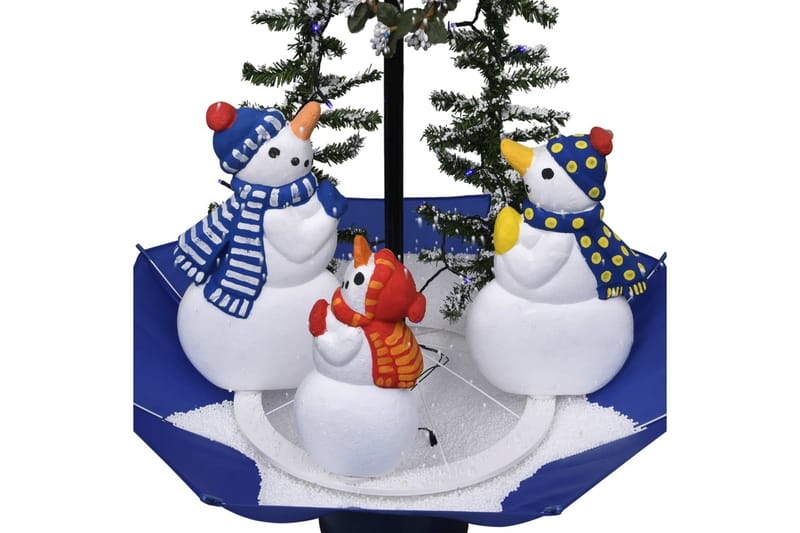 Kunstig juletre med snø & paraplyfot blå 75 cm PVC - Interiør - Dekorasjon & innredningsdetaljer - Julepynt & juledekorasjon - Plastjuletre