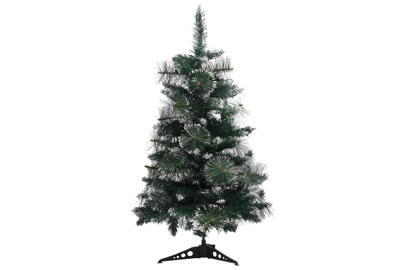 Kunstig juletre med stativ grønn og hvit 60 cm PVC - Interiør - Dekorasjon & innredningsdetaljer - Julepynt & juledekorasjon - Plastjuletre