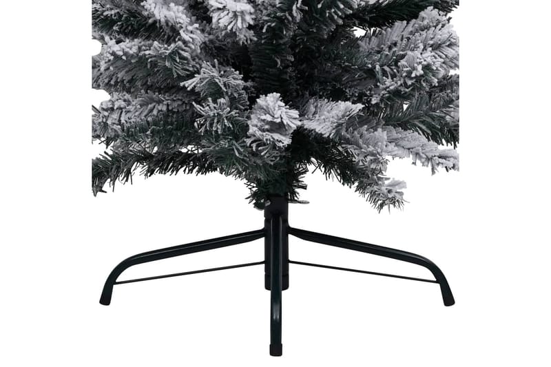 Slankt kunstig juletre med flokket snø grønn 150 cm PVC - Interiør - Dekorasjon & innredningsdetaljer - Julepynt & juledekorasjon - Plastjuletre