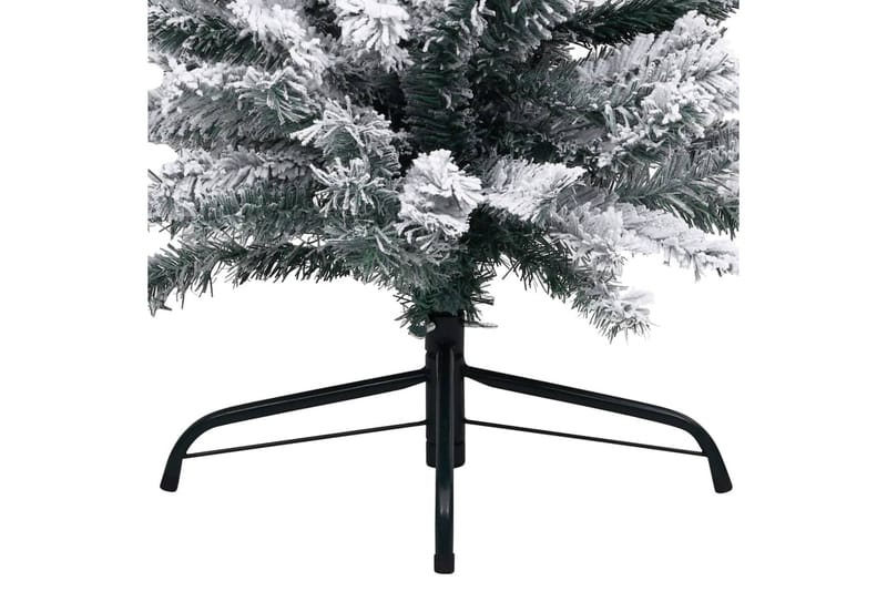 Slankt kunstig juletre med flokket snø grønn 210 cm PVC - Interiør - Dekorasjon & innredningsdetaljer - Julepynt & juledekorasjon - Plastjuletre