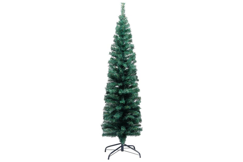 Slankt kunstig juletre med stativ grønn 120 cm PVC - Interiør - Dekorasjon & innredningsdetaljer - Julepynt & juledekorasjon - Plastjuletre