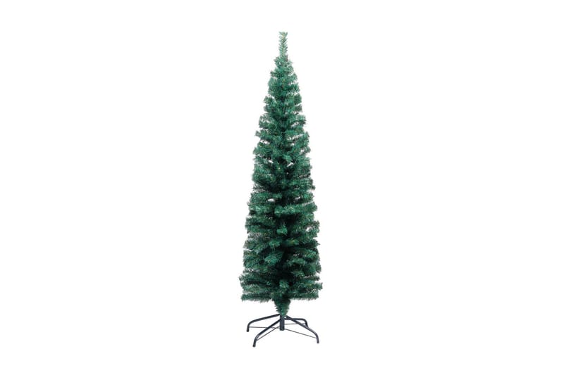 Slankt kunstig juletre med stativ grønn 150 cm PVC - Interiør - Dekorasjon & innredningsdetaljer - Julepynt & juledekorasjon - Plastjuletre