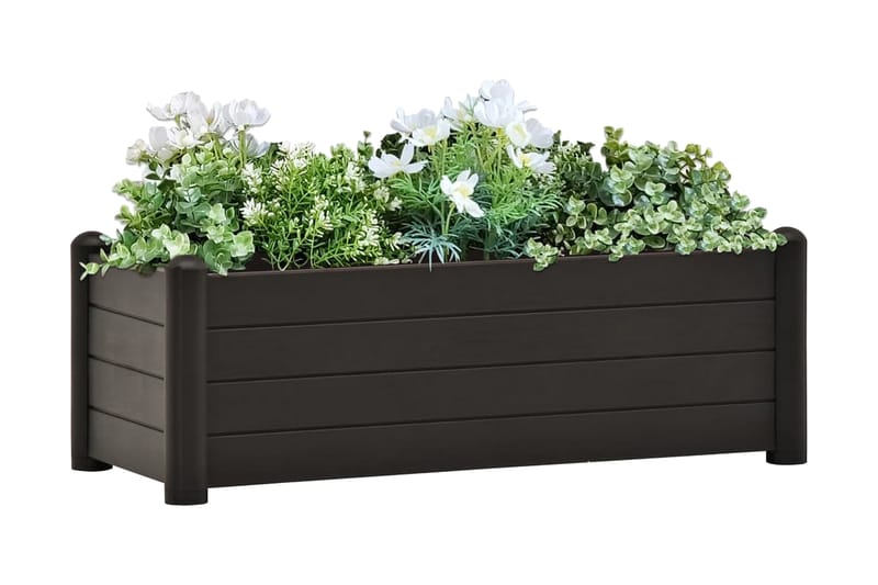 Høybed PP antrasitt 100x43x35 cm - Antrasittgrå - Hagemøbler & utemiljø - Balkong & terrasse - Balkongdyrking - Blomsterkasser