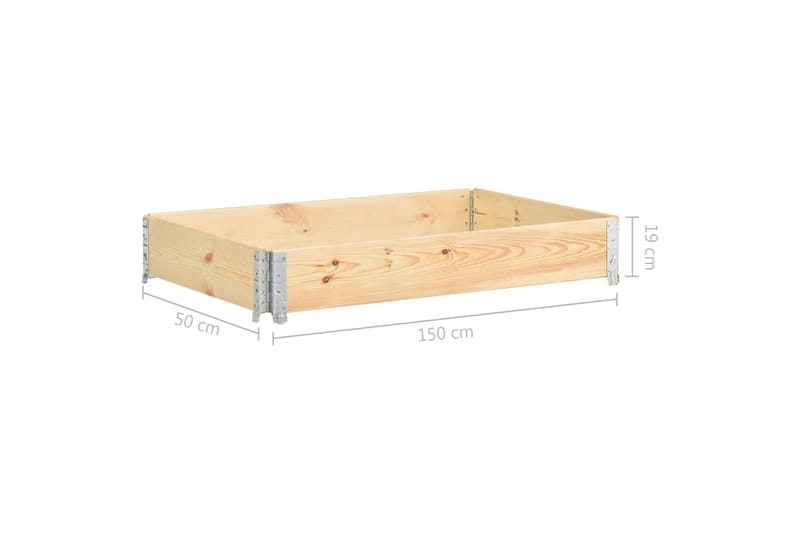 Pallekarm 50x150 cm heltre furu - Interiør - Dekorasjon & innredningsdetaljer - Krukker - Utepotter