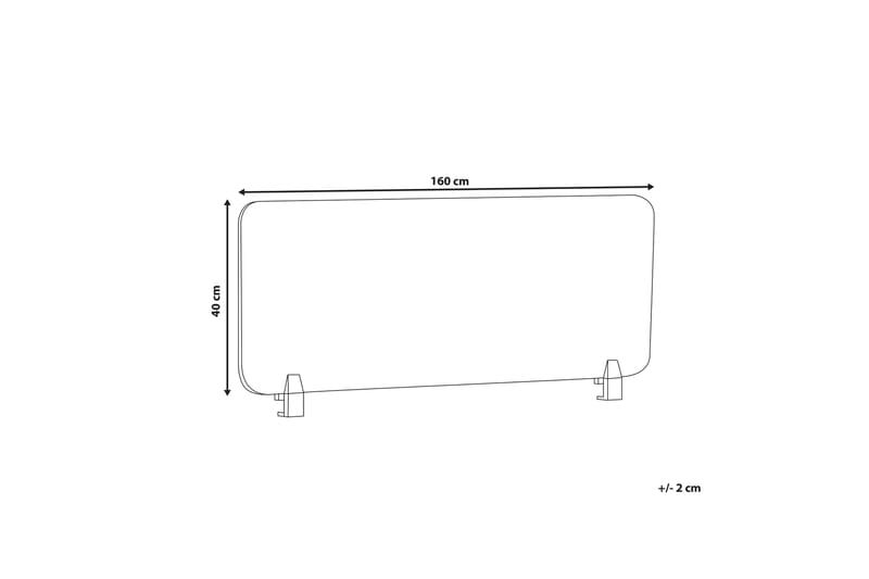 Avskjerming for Skrivebord 160x40 cm grå WALLY - Grå - Interiør - Dekorasjon & innredningsdetaljer - Romdelere - Avskjerming skrivebord