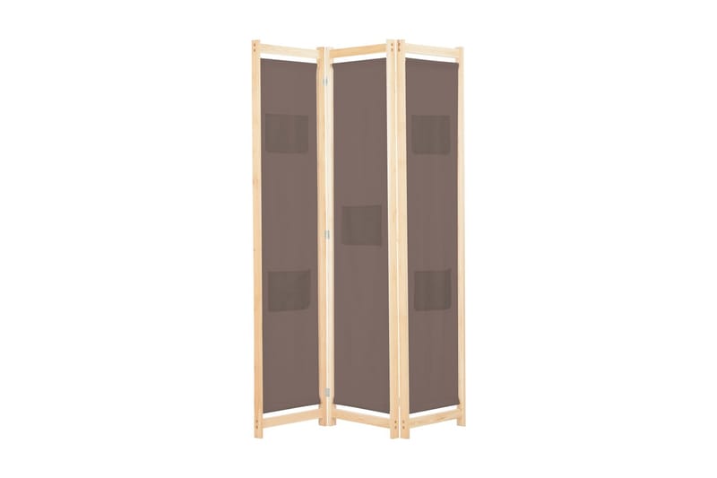 Romdeler 3 paneler brun 120x170x4 cm stoff - Brun - Romdelere - Skjermvegg