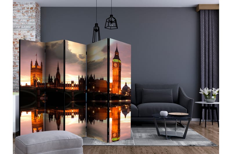 Romdeler - Big Ben in the evening London II 225x172 - Artgeist sp. z o. o. - Interiør - Dekorasjon & innredningsdetaljer - Romdelere