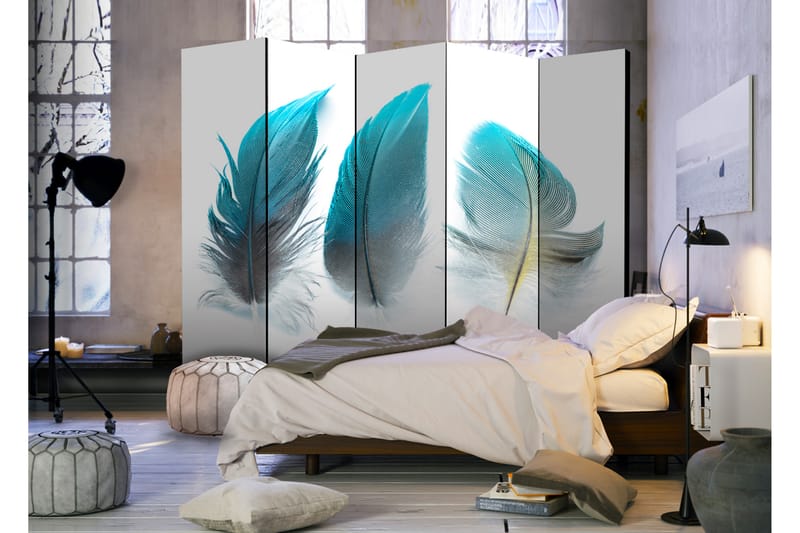 Romdeler Blue Feathers 225x172 - Artgeist sp. z o. o. - Interiør - Dekorasjon & innredningsdetaljer - Romdelere