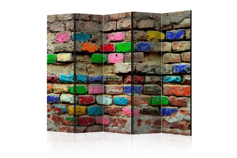 Romdeler - Colorful Bricks II 225x172 - Artgeist sp. z o. o. - Interiør - Dekorasjon & innredningsdetaljer - Romdelere