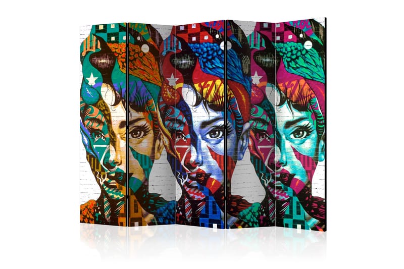 Romdeler - Colorful Faces II 225x172 - Artgeist sp. z o. o. - Interiør - Dekorasjon & innredningsdetaljer - Romdelere