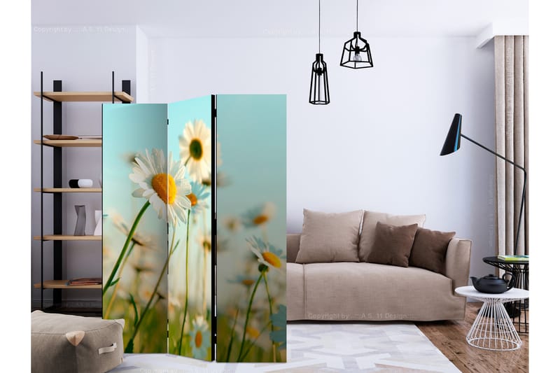 Romdeler - Daisies - spring meadow 135x172 - Artgeist sp. z o. o. - Interiør - Dekorasjon & innredningsdetaljer - Romdelere