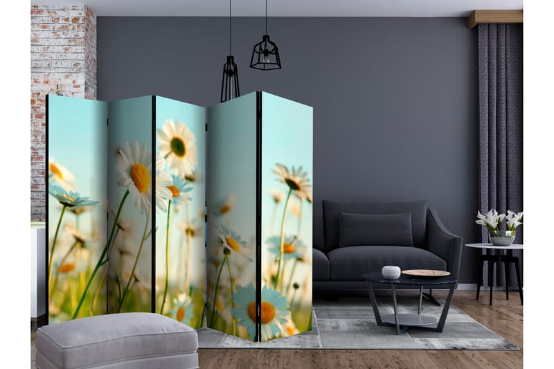 Romdeler - Daisies - spring meadow II 225x172 - Artgeist sp. z o. o. - Interiør - Dekorasjon & innredningsdetaljer - Romdelere