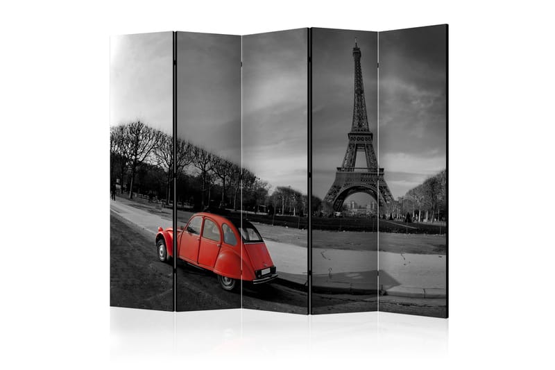 Romdeler - Eiffel Tower and red car II 225x172 - Artgeist sp. z o. o. - Interiør - Dekorasjon & innredningsdetaljer - Romdelere