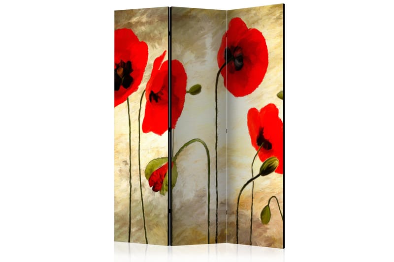 Romdeler Golden Field Of Poppies 135x172 - Artgeist sp. z o. o. - Interiør - Dekorasjon & innredningsdetaljer - Romdelere