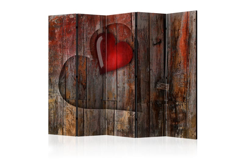 Romdeler - Heart on wooden background II 225x172 - Artgeist sp. z o. o. - Interiør - Dekorasjon & innredningsdetaljer - Romdelere