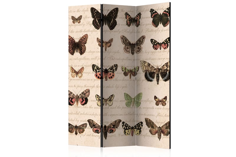 Romdeler Retro Style Butterflies 135x172 - Artgeist sp. z o. o. - Interiør - Dekorasjon & innredningsdetaljer - Romdelere