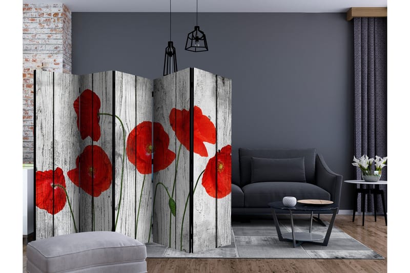 Romdeler - Tale of Red Poppies II 225x172 - Artgeist sp. z o. o. - Interiør - Dekorasjon & innredningsdetaljer - Romdelere