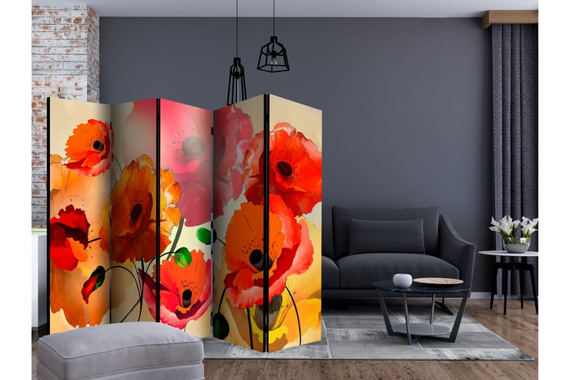 Romdeler Velvet Poppies II - Artgeist sp. z o. o. - Interiør - Dekorasjon & innredningsdetaljer - Romdelere