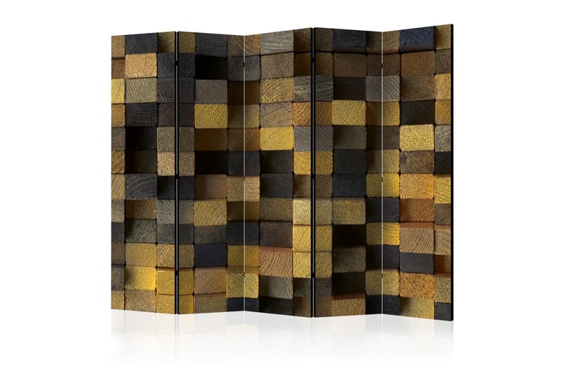 Romdeler - Wooden cubes  II 225x172 - Artgeist sp. z o. o. - Interiør - Dekorasjon & innredningsdetaljer - Romdelere