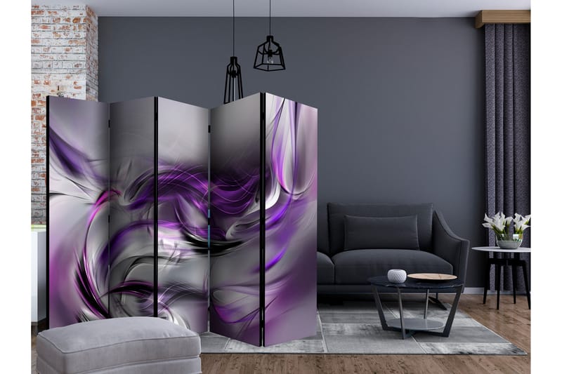 Romdeler - Purple Swirls II II 225x172 - Artgeist sp. z o. o. - Interiør - Dekorasjon & innredningsdetaljer - Romdelere