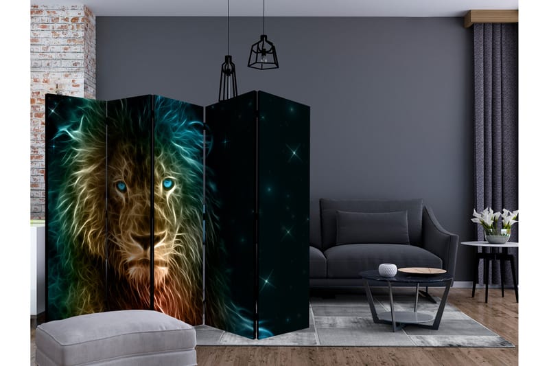 Room Divider - Abstract Lion ... II 225x172 - Artgeist sp. z o. o. - Interiør - Dekorasjon & innredningsdetaljer - Romdelere