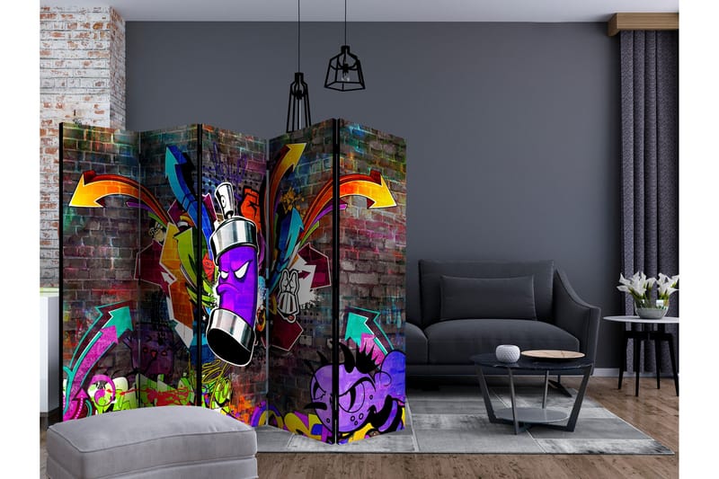 Room Divider - Graffiti II 225x172 - Artgeist sp. z o. o. - Interiør - Dekorasjon & innredningsdetaljer - Romdelere