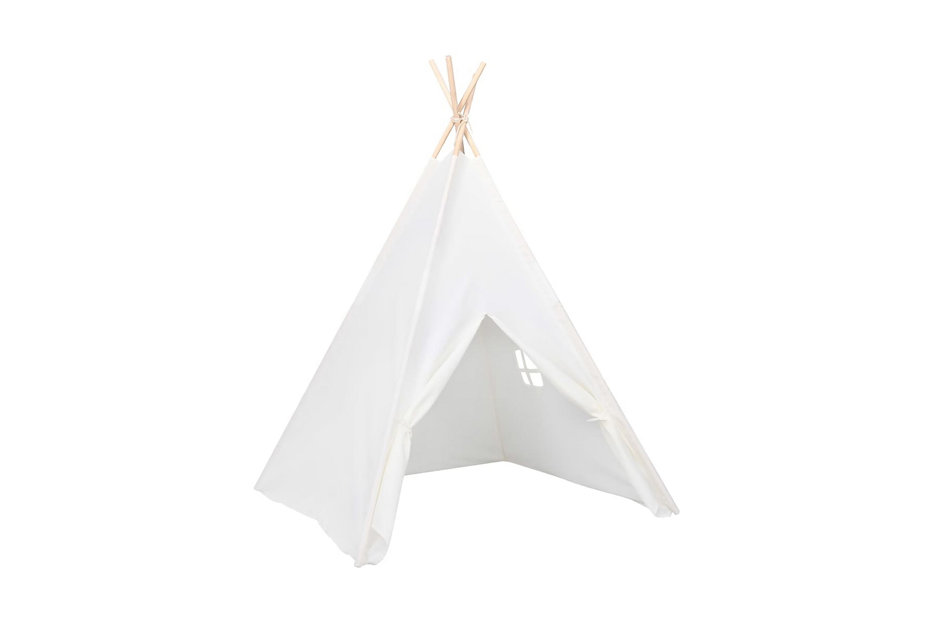 Be Basic Tipi-telt for barn med pose ferskenhud hvit 120x120x150 cm - Hvit