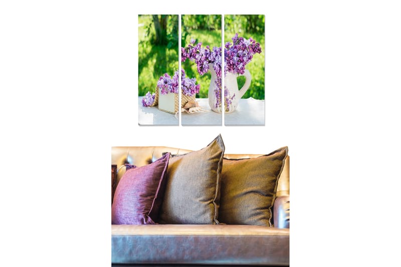 Bilde Floral 3-pk flerfarget - 22x05 cm - Interiør - Maleri & posters - Lerretsbilder