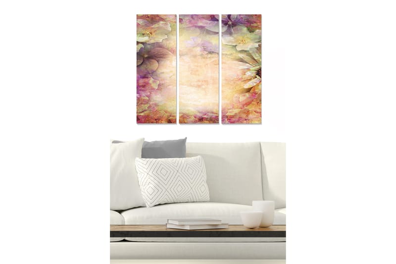 Bilde Floral 3-pk flerfarget - 22x05 cm - Interiør - Maleri & posters - Lerretsbilder