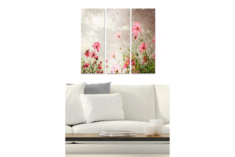 Bilde Floral 3-pk flerfarget - 22x05 cm - Interiør - Maleri & posters - Lerretsbilder