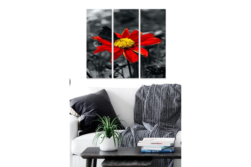 Bilde Floral 3-pk flerfarget - 22x05 cm - Interiør - Maleri & posters - Lerretsbilder