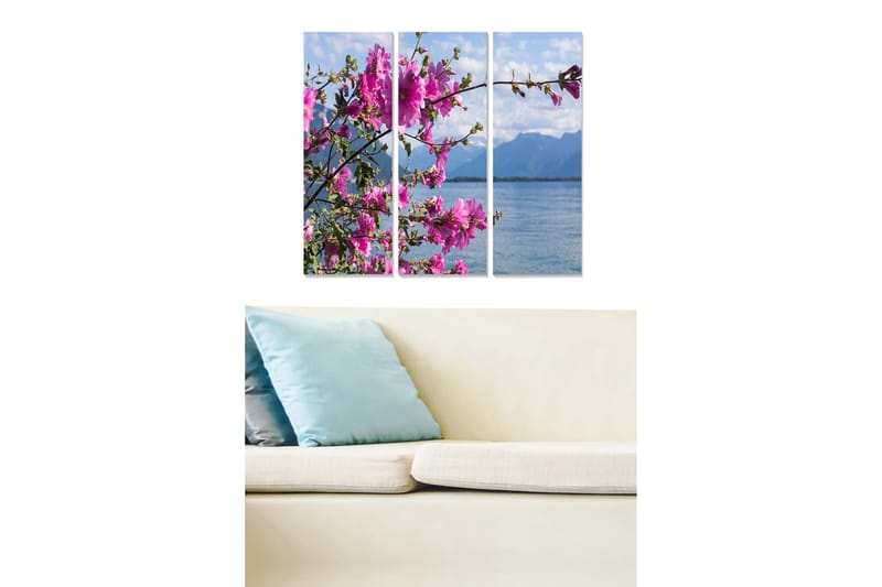 Bilde Floral 3-pk flerfarget - 22x05 cm - Interiør - Maleri & posters - Lerretsbilder