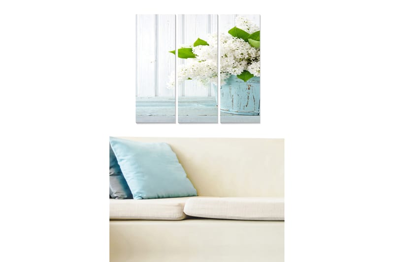 Bilde Floral 3-pk flerfarget - 22x05 cm - Interiør - Maleri & posters - Lerretsbilder