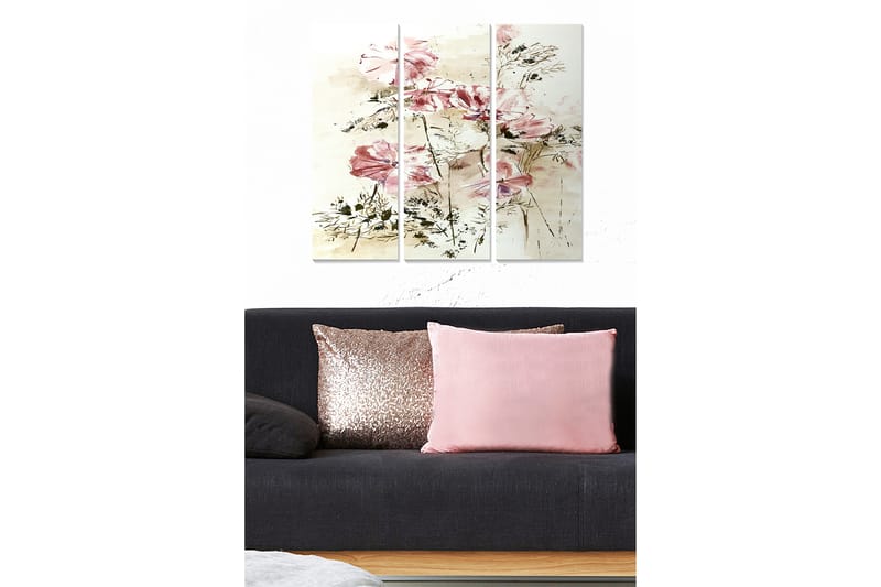 Bilde Floral 3-pk flerfarget - 22x05 cm - Interiør - Maleri & posters - Lerretsbilder