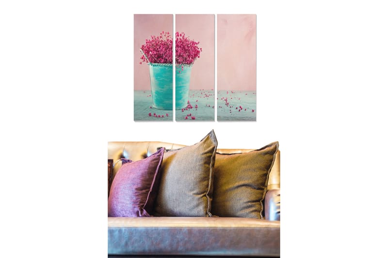 Bilde Floral 3-pk flerfarget - 22x05 cm - Interiør - Maleri & posters - Lerretsbilder