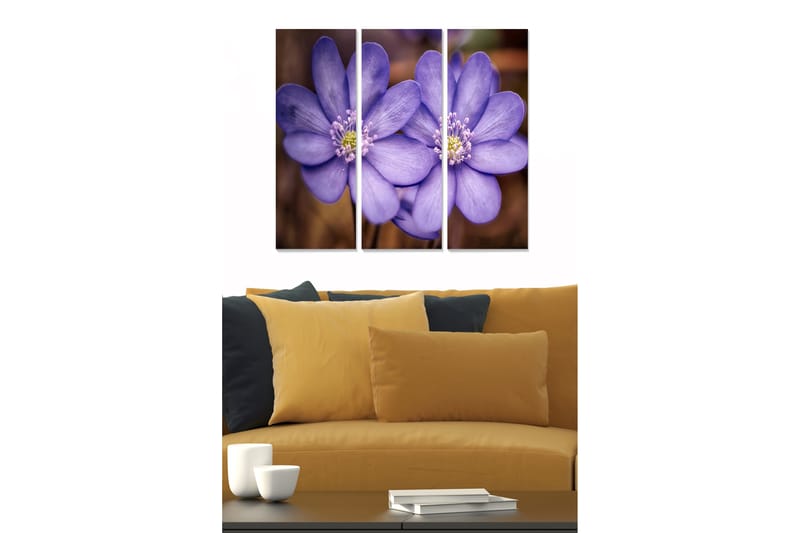 Bilde Floral 3-pk flerfarget - 22x05 cm - Interiør - Maleri & posters - Lerretsbilder