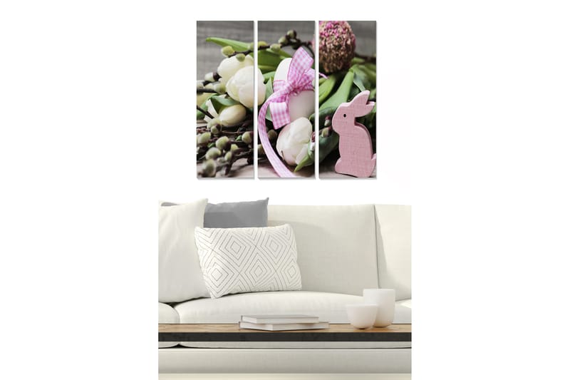 Bilde Floral 3-pk flerfarget - 22x05 cm - Interiør - Maleri & posters - Lerretsbilder