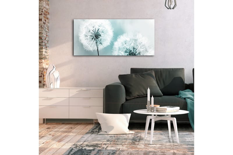 Bilde Fluffy Dandelions 100x45 - Artgeist sp. z o. o. - Interiør - Maleri & posters - Lerretsbilder