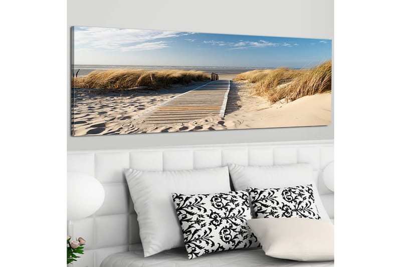 BILDE Holiday at the Seaside Wide 100x45 - Artgeist sp. z o. o. - Interiør - Maleri & posters - Lerretsbilder