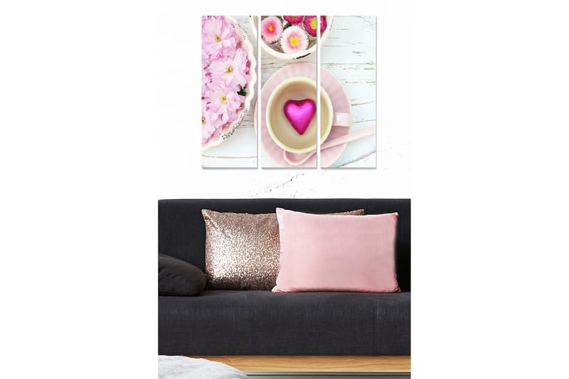 Bilde Love 3-pk Flerfarget - 22x05 cm - Interiør - Maleri & posters - Lerretsbilder