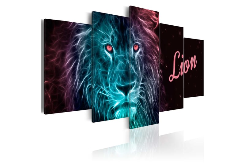 Bilde Neon King 200x100 - Artgeist sp. z o. o. - Interiør - Maleri & posters - Lerretsbilder